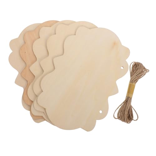 GALPADA 5 Stück Teiliges Holztafeln aus Basswood mit Juteschnur Unvollendete Hängende Holzschilder zum Bemalen Beschriften und Dekorieren DIY Wand Türdekoration für Bastelprojekte GALPADA 5 Stück Teiliges Holztafeln aus Basswood mit Juteschnur Unvollendete Hängende Holzschilder zum Bemalen Beschriften und Dekorieren DIY Wand Türdekoration für Bastelprojekte von GALPADA