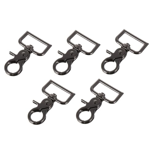 GALPADA 5 Stück Teiliges Kleine Karabinerhaken aus Metall Praktische Dreh Schnappverschlüsse Langlebige Hundeleinen und Gepäckzubehör Befestigung für DIY Projekte und Ersatzteile von GALPADA