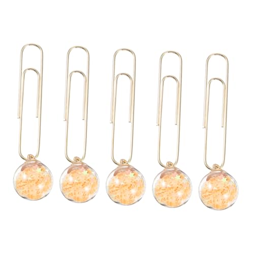 GALPADA 5 Stück Teiliges Metall Organizing Paper Clips Stabile Office Memo Holder Dekorative Büroklammern mit Stern Design Vielseitig Einsetzbar für Dokumente und Akten im Büro und von GALPADA