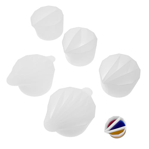 GALPADA 5 Stück Teiliges Silikon Mischbecher für Epoxidharz mit Fächern Wiederverwendbar Antihaftbeschichtet für Schmuckherstellung DIY Bastelprojekte Acrylfarbe Gießen Praktisches GALPADA 5 Stück Teiliges Silikon Mischbecher für Epoxidharz mit Fächern Wiederverwendbar Antihaftbeschichtet für Schmuckherstellung DIY Bastelprojekte Acrylfarbe Gießen Praktisches von GALPADA