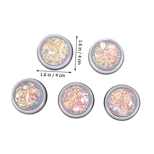 GALPADA 5 Stück Teiliges Stern Mond Nagelkunst Charms DIY Strass Maniküre Aufkleber für Kreative Fingernagel Designs für Salon und Heimgebrauch GALPADA 5 Stück Teiliges Stern Mond Nagelkunst Charms DIY Strass Maniküre Aufkleber für Kreative Fingernagel Designs für Salon und Heimgebrauch von GALPADA