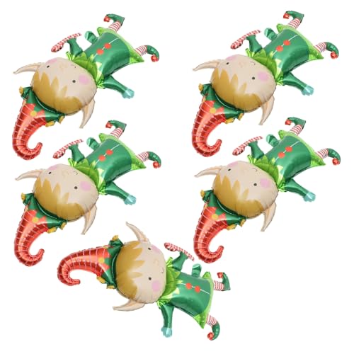 GALPADA 5 Stück Teiliges Weihnachtsballon Reißfestem Aluminiumfolie Grüne Clown-motiv Partydeko Vielseitig Einsetzbare Weihnachtsdekorations-luftballons für Wand Decke und Tischgestaltung GALPADA 5 Stück Teiliges Weihnachtsballon Reißfestem Aluminiumfolie Grüne Clown-motiv Partydeko Vielseitig Einsetzbare Weihnachtsdekorations-luftballons für Wand Decke und Tischgestaltung von GALPADA
