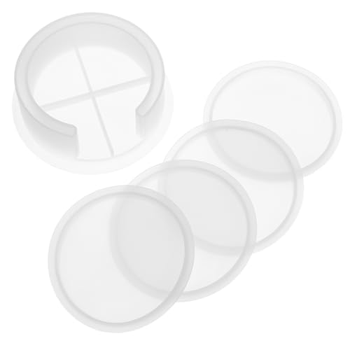 GALPADA 5 Stück Untersetzer Silikonform Epoxid-gießformen Gießformen Aus Epoxidharz Harzschalenformen Schalenformen Für Epoxidharz Kleine Harzschalenform Kreative Formen Weiß Kieselgel von GALPADA
