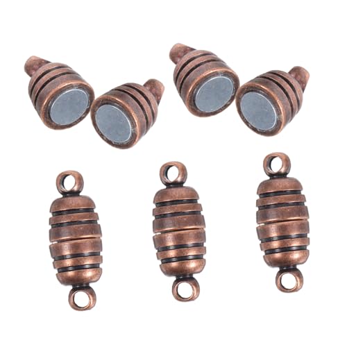 GALPADA 5 Stück Vintage Magnetverschlüsse Kupfer für DIY Schmuck Retro Design Einfache Anwendung Langlebig und Sicher für und Armbänder von GALPADA