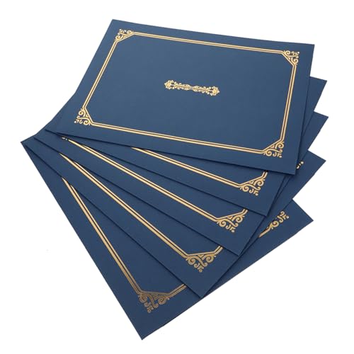 GALPADA 5 Stück Zertifikatshülle Hochzeit Diplompapierumschläge dokumentieren Diplomumschläge mit dokumentenmappe urkundenmappe a4 Zertifikatsinhaber Dokumentenabdeckung aus Papier Blue GALPADA 5 Stück Zertifikatshülle Hochzeit Diplompapierumschläge dokumentieren Diplomumschläge mit dokumentenmappe urkundenmappe a4 Zertifikatsinhaber Dokumentenabdeckung aus Papier Blue von GALPADA
