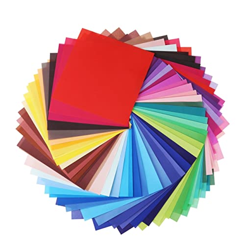 GALPADA 50 Blatt Buntes Origami Größe Papierfalten Student Craft Accessoire Erwachsene sortiert faltbar Sammelalbum Handwerk farbig groß Farb-Origami Papiere falten Origami für von GALPADA