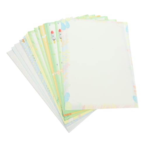 GALPADA 50 Blatt Druckerpapier mit Farbigem Streifen Bedruckbares Robustes Papier für Bastelarbeiten und Büro Reißfestes Dekoratives Faltpapier für Professionelle Präsentationen und von GALPADA