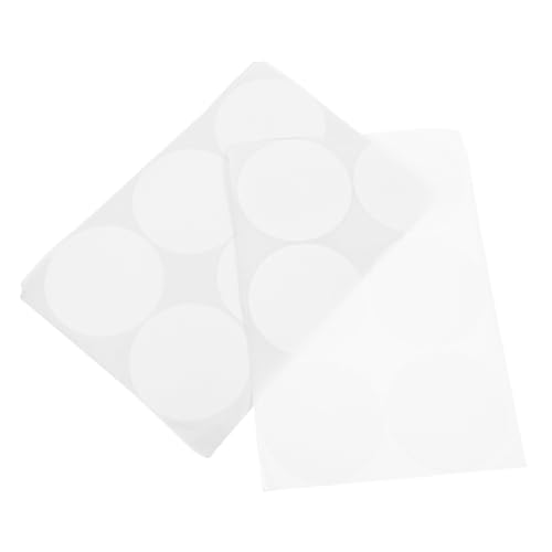 GALPADA 50 Blatt Weiße Beschreibbare Selbstklebende Runde Etiketten aus Kupferdruckpapier Abziehbare Aufkleber für Gefrierschrank Lebensmittel Büroorganisation und Kalenderkennzeichnung von GALPADA