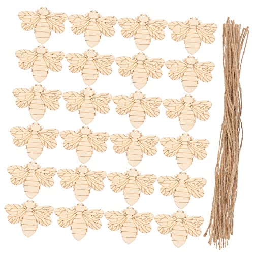 GALPADA 50 Sätze Unbehandelte Holzscheiben für DIY Malerei Ungestrichene Holzplatten für Basteln Hochzeiten Feste und Heimdekoration mit Juteschnüren von GALPADA