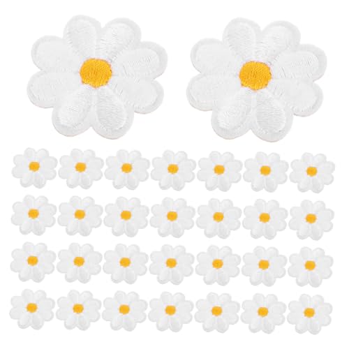 GALPADA 50 Stück Bestickte kleine Blumen Applikationen Kleine Blumen Stoffaufnäher zum Aufnähen für Kleidung Rucksäcke Hüte Jeans DIY Reparatur und Dekoration von GALPADA