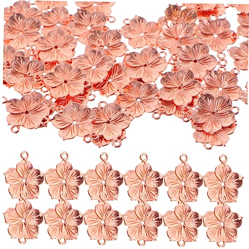GALPADA 50 Stück Blumen Schmuck Verbinder Retro Legierung Anhänger für DIY Armbänder und Ohrringe Roségold für Schmuckherstellung und Kreative Projekte von GALPADA