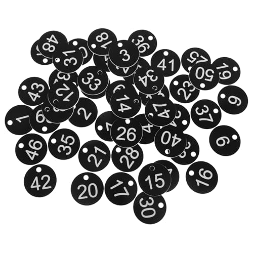 GALPADA 50 Stück Bunte Wasserdichte Markierungen Wiederverwendbare Id Tags mit Loch für Schul Fitnessstudio und Schließfachorganisation von GALPADA