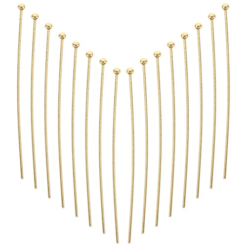 GALPADA 50 Stück Edelstahl Kopfstifte Goldfarbene Kugelkopf Stecknadeln für DIY Schmuckherstellung Vielseitige Perlennadeln für Ohrringe Halsketten Armbänder und Bastelzubehör GALPADA 50 Stück Edelstahl Kopfstifte Goldfarbene Kugelkopf Stecknadeln für DIY Schmuckherstellung Vielseitige Perlennadeln für Ohrringe Halsketten Armbänder und Bastelzubehör von GALPADA