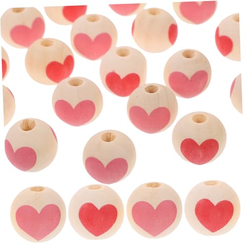 GALPADA 50 Stück Herzförmige Holzperlen Bunte Spacer Beads für DIY Schmuck Basteln Armband Halskette Valentinstag Dekoration Holzperlen Rosa Rot GALPADA 50 Stück Herzförmige Holzperlen Bunte Spacer Beads für DIY Schmuck Basteln Armband Halskette Valentinstag Dekoration Holzperlen Rosa Rot von GALPADA
