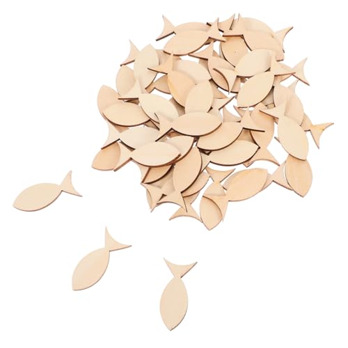 GALPADA 50 Stück Holzfische zum Basteln Naturbelassene Unbemalte Holzformen für DIY Dekoration Vielseitige Fisch motive für Zuhause Büro Taufe Kommunion und Kreative Bastelprojekte GALPADA 50 Stück Holzfische zum Basteln Naturbelassene Unbemalte Holzformen für DIY Dekoration Vielseitige Fisch motive für Zuhause Büro Taufe Kommunion und Kreative Bastelprojekte von GALPADA