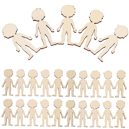 GALPADA 50 Stück Holzscheiben Figuren Holzschnittchen DIY Bastelmaterial für Bemalbare Holzfiguren für Kreative Handarbeiten Langlebig und Sicher GALPADA 50 Stück Holzscheiben Figuren Holzschnittchen DIY Bastelmaterial für Bemalbare Holzfiguren für Kreative Handarbeiten Langlebig und Sicher von GALPADA