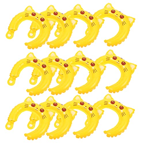 GALPADA 50 Stück Kinderballons Stirnbandballon Tierisches Aufblasbares Haarband Ballondekor Für Lustige Party-haaraccessoires Tierstirnband Ballon Tiere Aluminiumfolie Gelb von GALPADA
