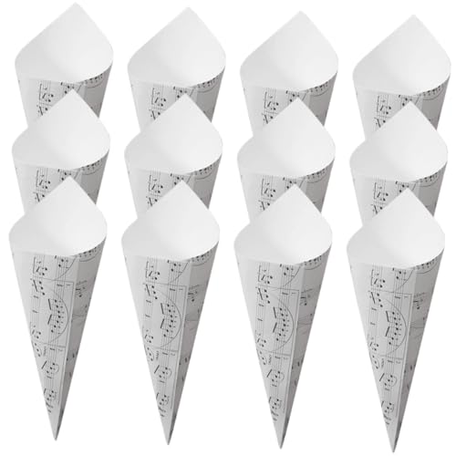 GALPADA 50 Stück Kleine Kraftpapier Blütenblätter mit Notenmuster Dekorative Papierblumenkegel für Hochzeit Party und Tischdeko Vielseitig Befüllbar mit Blüten und Konfetti GALPADA 50 Stück Kleine Kraftpapier Blütenblätter mit Notenmuster Dekorative Papierblumenkegel für Hochzeit Party und Tischdeko Vielseitig Befüllbar mit Blüten und Konfetti von GALPADA
