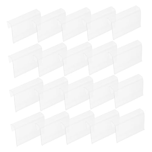 GALPADA 50 Stück Kunststoff Etikettenhalter Transparent PVC Preisschildhalter Robust Wiederverwendbar Clip für Drahtregal Supermarkt Einzelhandel Lagerplatz GALPADA 50 Stück Kunststoff Etikettenhalter Transparent PVC Preisschildhalter Robust Wiederverwendbar Clip für Drahtregal Supermarkt Einzelhandel Lagerplatz von GALPADA