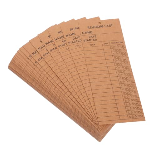 GALPADA 50 Stück Leselisten Lesezeichen aus Blanko Bibliothekskarte Papier Gelb Kraftpapier mit Loch Robuste Lesemarken für Schüler Lehrer Vielseitige Lesetracker für Schule Büro Zuhause GALPADA 50 Stück Leselisten Lesezeichen aus Blanko Bibliothekskarte Papier Gelb Kraftpapier mit Loch Robuste Lesemarken für Schüler Lehrer Vielseitige Lesetracker für Schule Büro Zuhause von GALPADA