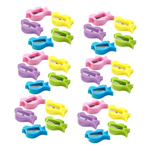 GALPADA 50 Stück Manueller Bleistiftspitzer Single Hole Cartoon Design Handlicher Kompakter Bleistiftanspitzer für Schüler Langlebig für Schule und Zeichnen von GALPADA