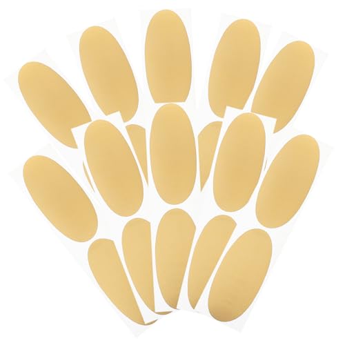 GALPADA 50 Stück Oval Rubbelaufkleber Scratch Off Sticker DIY Scratch Off Labels für Partyspiele Geburtstage Hochzeit Familie Unterricht Gold Folie Karten von GALPADA