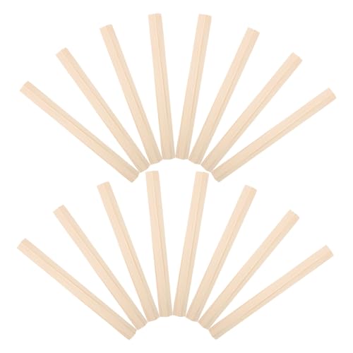 GALPADA 50 Stück Quadratische Holzdübel Stäbe aus Naturbelassenem Hartholz für DIY Handwerk Bastelprojekte Vielseitige Holzleisten zum Bauen Kleben und Modellieren von GALPADA