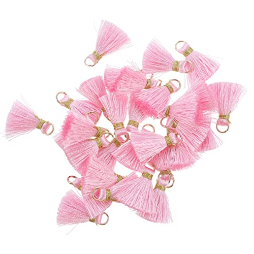 GALPADA 50 Stück Quasten Anhänger Diy Zubehör für Schlüsselanhänger Armbänder und Schmuck Rosa Troddel für Kreative Bastelprojekte und Einfach Anzubringen von GALPADA