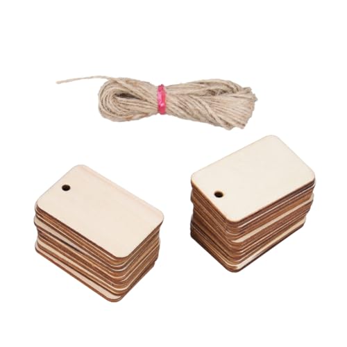GALPADA 50 Stück Rechteckige Holzanhänger Juteseil Naturbelassene Holzetiketten zum Bemalen Basteln Dekorieren für Hochzeit Geburtstag DIY Kunst und Organisation GALPADA 50 Stück Rechteckige Holzanhänger Juteseil Naturbelassene Holzetiketten zum Bemalen Basteln Dekorieren für Hochzeit Geburtstag DIY Kunst und Organisation von GALPADA