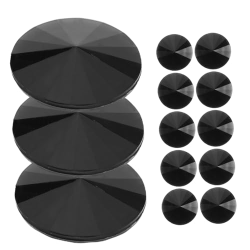 GALPADA 50 Stück Schwarze Acryl Kristallknöpfe Runde Knöpfe für Kleidung Strickjacken Hochzeitskleider DIY Bastelprojekte Vielseitige Verwendung für von GALPADA