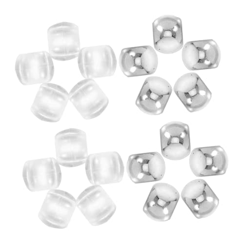 GALPADA 50 Stück Teiliges Perlen Set für Haarzöpfe Große Loch Design Transparente und Silberne Kunststoffperlen Vielseitig für Armbänder Halsketten und Diy Schmuckzubehör Fadebeständig von GALPADA