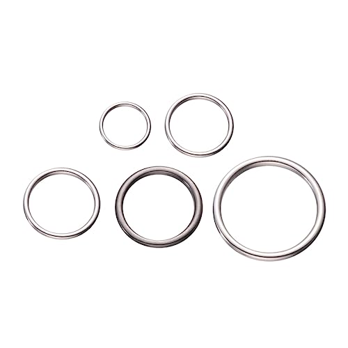 GALPADA 50 Stück Teiliges Schmuckringe aus Robustem Legierungsmetall Geschlossene Runde Ringe Silberweiß für DIY Schmuckherstellung und Vielseitige Bastelprojekte von GALPADA