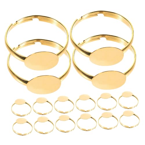 GALPADA 50 Stück Verstellbare Ringrohlinge mit Flacher Basis Diy Schmuck Basis für Hochzeitsringe und Versprechensringe für Bastelprojekte und GALPADA 50 Stück Verstellbare Ringrohlinge mit Flacher Basis Diy Schmuck Basis für Hochzeitsringe und Versprechensringe für Bastelprojekte und von GALPADA