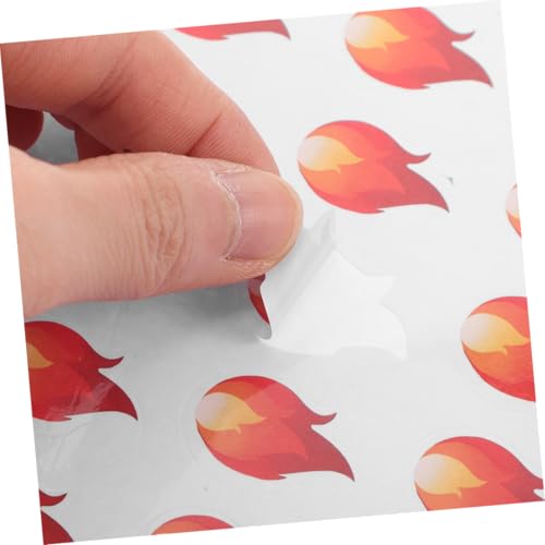 GALPADA 500 Stück Mini Flammen Aufkleber Wasserdichte Kleine Selbstklebende Etiketten Starke Haftung Vielseitig für DIY Scrapbooking Gewürzgläser Notizbücher Dekorative Kleine Sticker von GALPADA