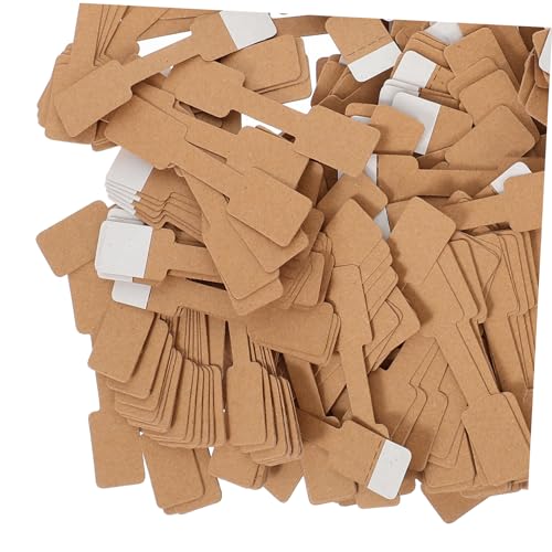 GALPADA 500 Stück Quadratische Schmuck Etiketten aus Stabilem Kraftpapier Selbstklebende Preisschilder für Ringe Armbänder Ohrringe und Halsketten Praktische Blanko Label Tags für von GALPADA
