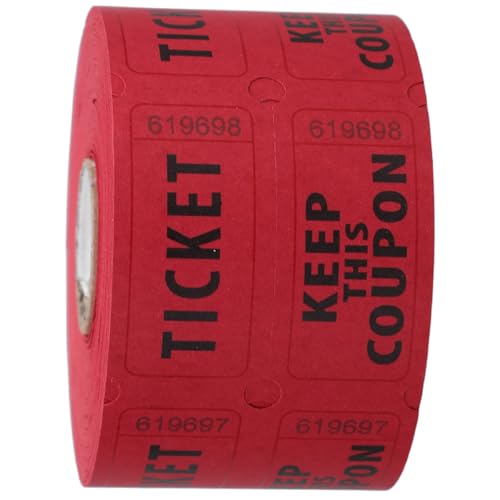 GALPADA 500 Stück Raffle Tickets Doppelrolle für Veranstaltungen Partys Fundraiser Konzerte und Feiertagsfeiern Mit Nummerierten Tickets für Einfache Organisation und Vielseitige Nutzung von GALPADA