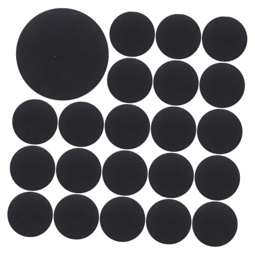 GALPADA 500 Stück Selbstklebende Filz Punkte Schwarz Runde Filzaufkleber für DIY Näh und Bastelprojekte Weiche Filz Pads für Kleidung und Dekoration von GALPADA