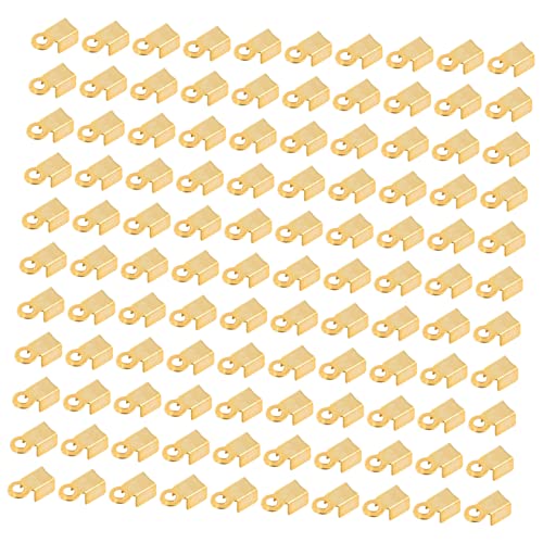 GALPADA 500Stücke Kabelenden Crimp Terminatoren für Lederbänder Goldene Schmuck Clips für DIY Armbänder und von GALPADA