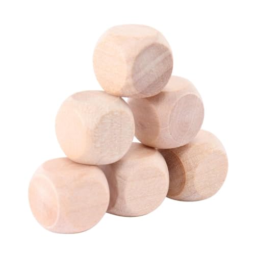 GALPADA 50Stücke Holzwürfel Leere Holzspielwürfel für Kreative DIY Projekte Basteln und Puzzlegestaltung Hochwertigem Langlebigem Holz Gefertigt von GALPADA