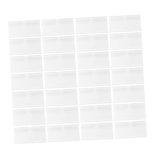 GALPADA 50Stücke Klare Etikettenhalter für Einzelhandel Wiederverwendbare Regal Label Inhaber Transparent für Preisschilder und Produktbeschriftungen von GALPADA