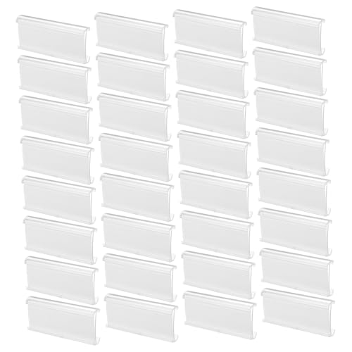 GALPADA 50Stücke Preisetikettenhalter mit Transparenten Clips Robuste Etikettenschilder für Geschäfte Supermärkte Hochzeiten und Partys Wiederverwendbare Halter für Preisschilder von GALPADA