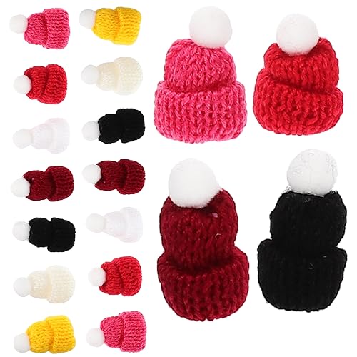 GALPADA 50Stücke Puppenhüte Strickhüte für DIY Handwerksprojekte Dekoration für Partys Weihnachtsbaum und Vielseitige Mini Hüte für Kreative von GALPADA