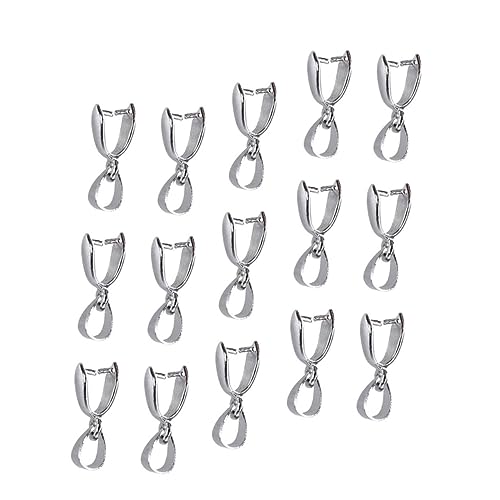 GALPADA 50Stücke Quetschverschluss Kautionen für DIY Schmuckherstellung Wulstverbinder und Hängender Stecker Weißgold für Armbänder und Schlüsselanhänger von GALPADA