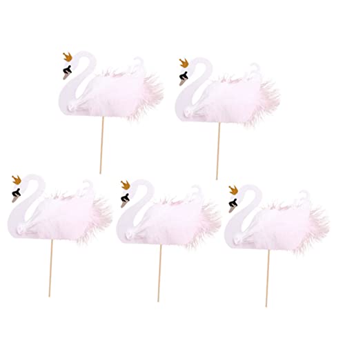 GALPADA 5Stücke Teiliges Kuchen Topper für Geburtstagsfeiern und Hochzeiten Elegante Kuchendekoration mit Federn für Kreative Anlässe und Romantische von GALPADA