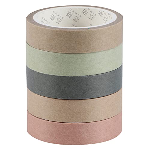 GALPADA 5Stücke Washi Tape Farbige DIY Klebebänder für Scrapbooking Fotorahmen Journaling und Wandkunst Umweltfreundliches Papierband für Projekte von GALPADA