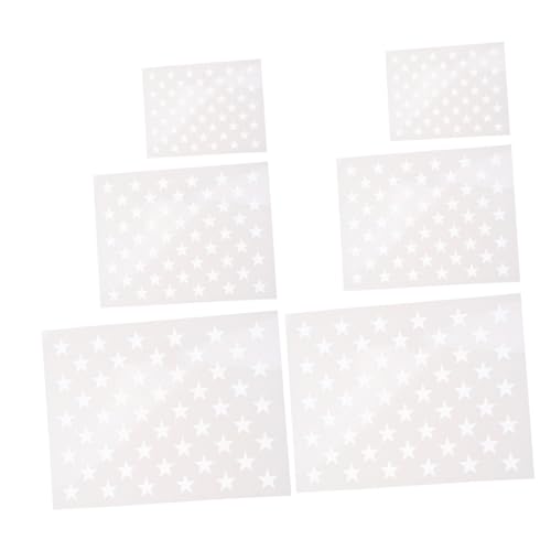 GALPADA 6 Blätter Teiliges Sternschablonen Langlebigem Pet Kunststoff Wiederverwendbar Geruchsfrei Glatte Oberfläche für DIY Wand Sprühmalerei von GALPADA