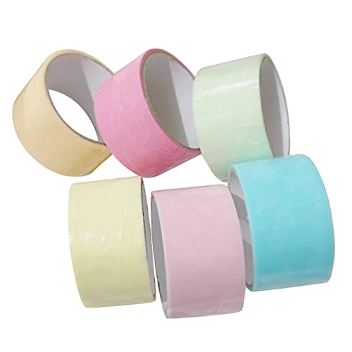 GALPADA 6 Rollen Bunte Klebebänder Klebeband für Diy Projekte Elastisches und Farbenfrohes Ball Klebeband für Kreative Bastelarbeiten und Entspannende Partys von GALPADA