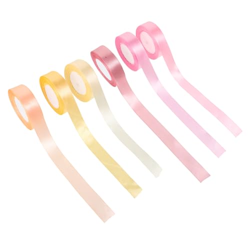 GALPADA 6 Rollen Satinbänder Geschenkband in Pastellfarben für Geschenkverpackung Basteln Blumen Langlebig und Einfach Zuschneidbar GALPADA 6 Rollen Satinbänder Geschenkband in Pastellfarben für Geschenkverpackung Basteln Blumen Langlebig und Einfach Zuschneidbar von GALPADA