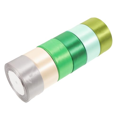 GALPADA 6 Rollen Teiliges Geschenkband Satinbänder in Grün und Beigetönen Dekorative Verpackungsbänder für Geschenke Bastelprojekte Blumensträuße und Partys Vielseitige Schleifenbänder GALPADA 6 Rollen Teiliges Geschenkband Satinbänder in Grün und Beigetönen Dekorative Verpackungsbänder für Geschenke Bastelprojekte Blumensträuße und Partys Vielseitige Schleifenbänder von GALPADA