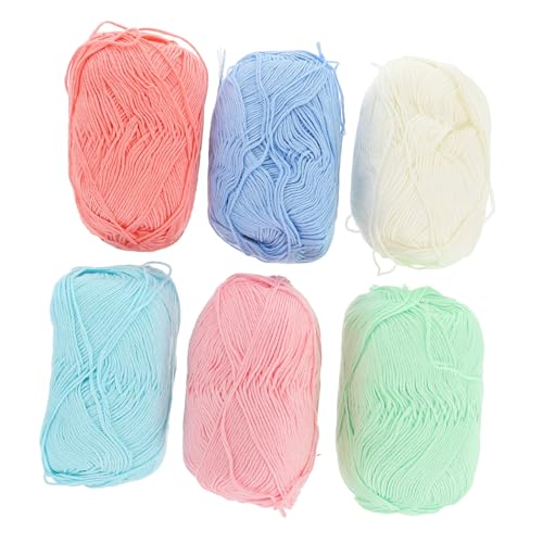 GALPADA 6 Rollen Teiliges Häkelgarn Baumwollgarn Mittlere Stärke Langlebig Weich für DIY Strickprojekte Kinderdecken Schals Hüte Accessoires Haushalt Handarbeit GALPADA 6 Rollen Teiliges Häkelgarn Baumwollgarn Mittlere Stärke Langlebig Weich für DIY Strickprojekte Kinderdecken Schals Hüte Accessoires Haushalt Handarbeit von GALPADA
